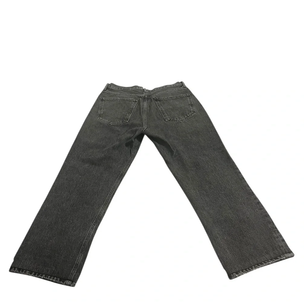 AGOLDE Lana Womens Sz 28 High Rise Straight Leg Jeans Lava Button Fly Frayed Hem - Picture 2 of 11
